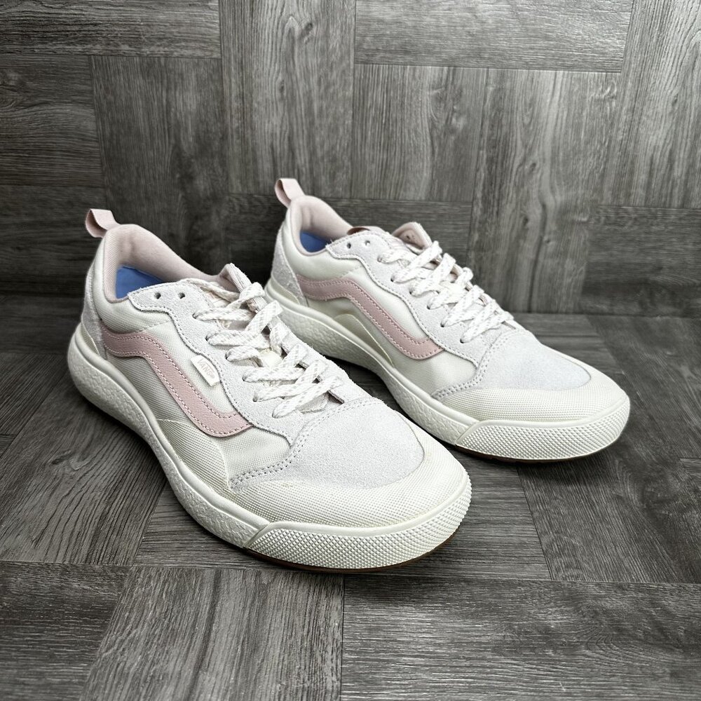 Vans UltraRange EXO Sneakers Mens 10 Cream Pink Mesh Suede Athletic NEW - Picture 2 of 8